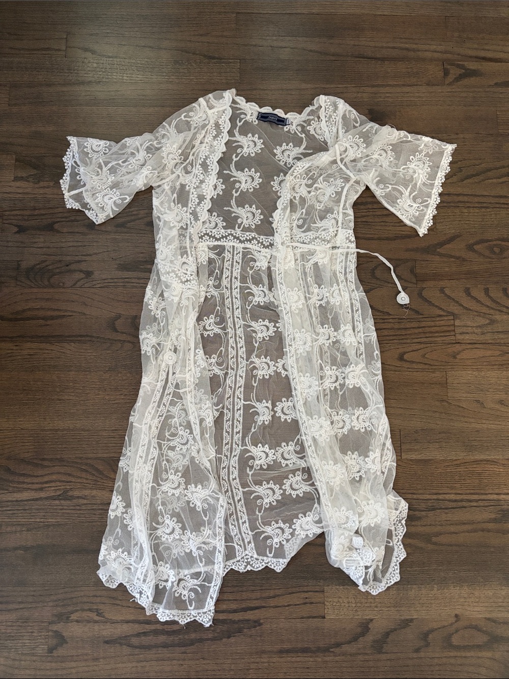 Delicate Ivory Lace Kimono
